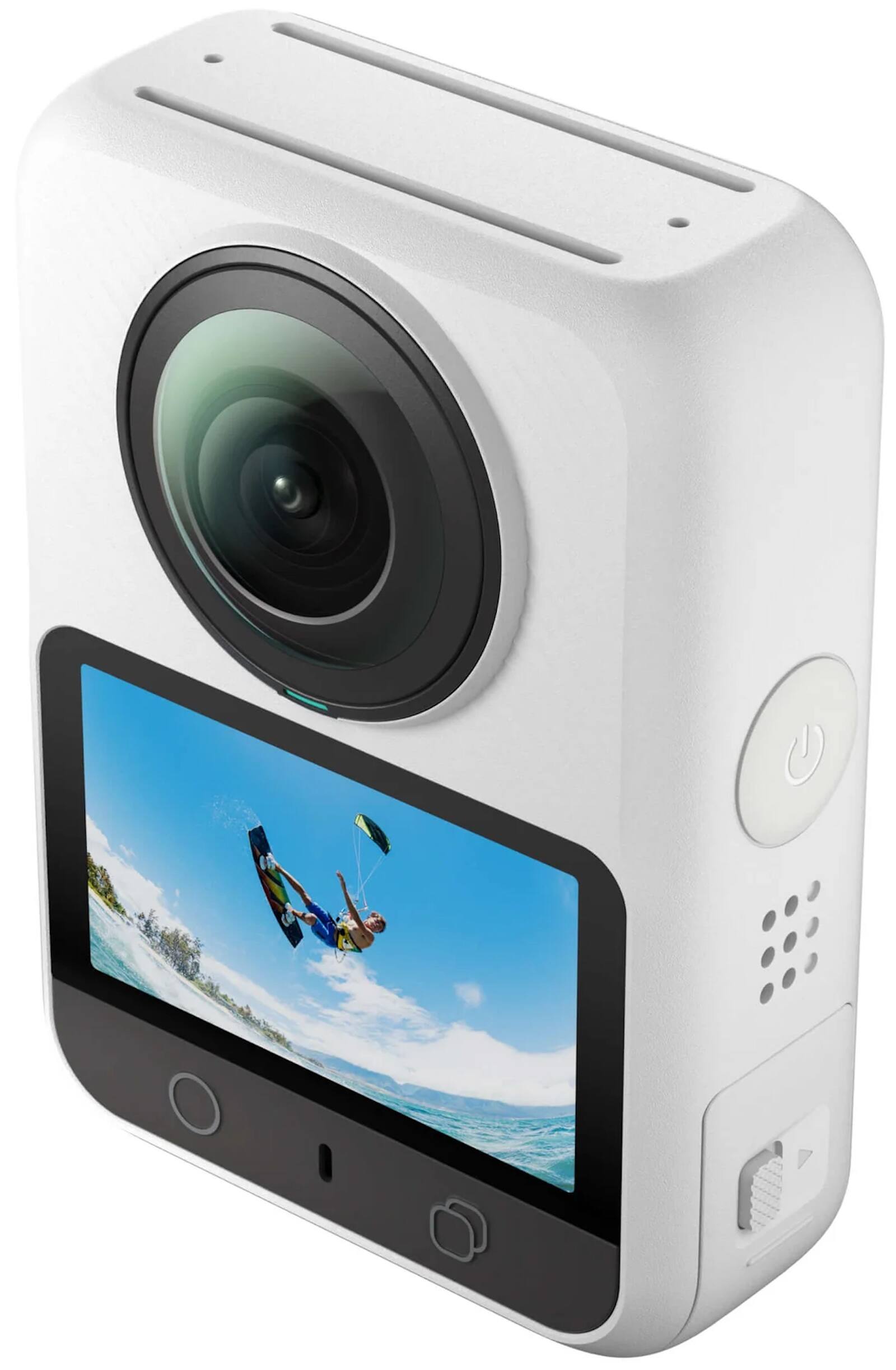 Angle. Xtra - Sphra360 Action Camera, 8K Panoramic Video-1'' Sensor Equivalent-100MP High Resolution-105GB Waterproof Vlogging Camera - White.