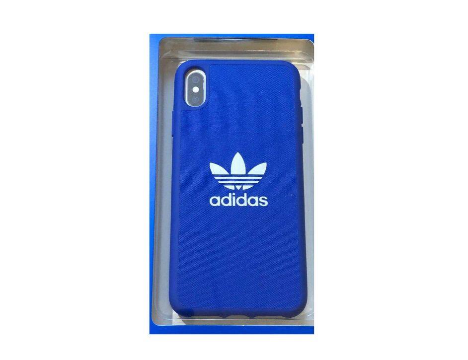 Front. adidas - Adidas Originals Trefoil Snap Case for iPhone XS MAX | Color: Blue / White - Blue / White.