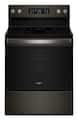 Whirlpool - 30 in. Wide 5 element 5.3 cu. ft. Freestanding Electric Range with Air Cooking Technology and Steam Clean - Black Stainless Steel