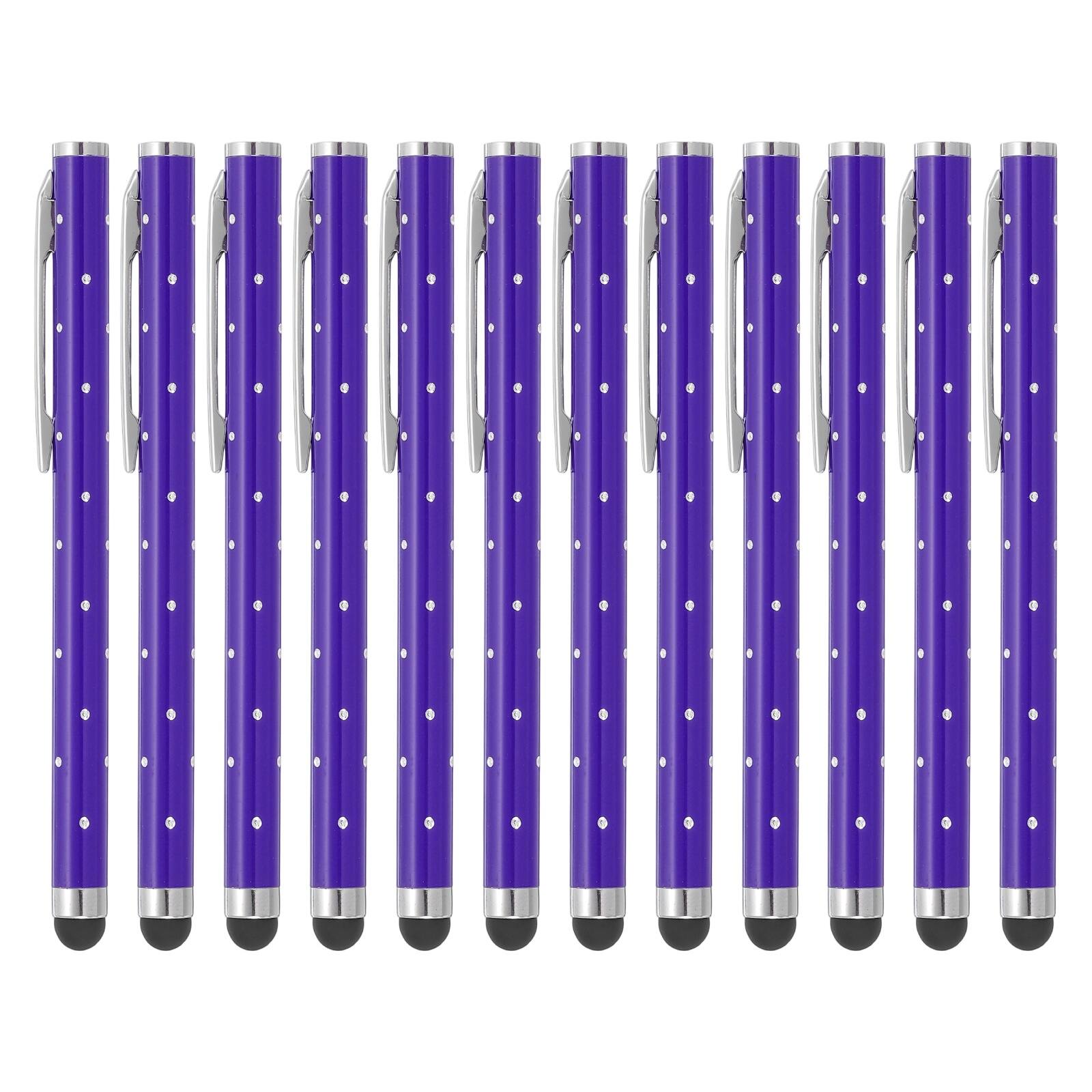 Front. Unique Bargains - Stylus Pens for Touch Screens, 12pcs High Precision Universal Bling Metal Capacitive Pen for Touch Screen Devices Phone - Purple.