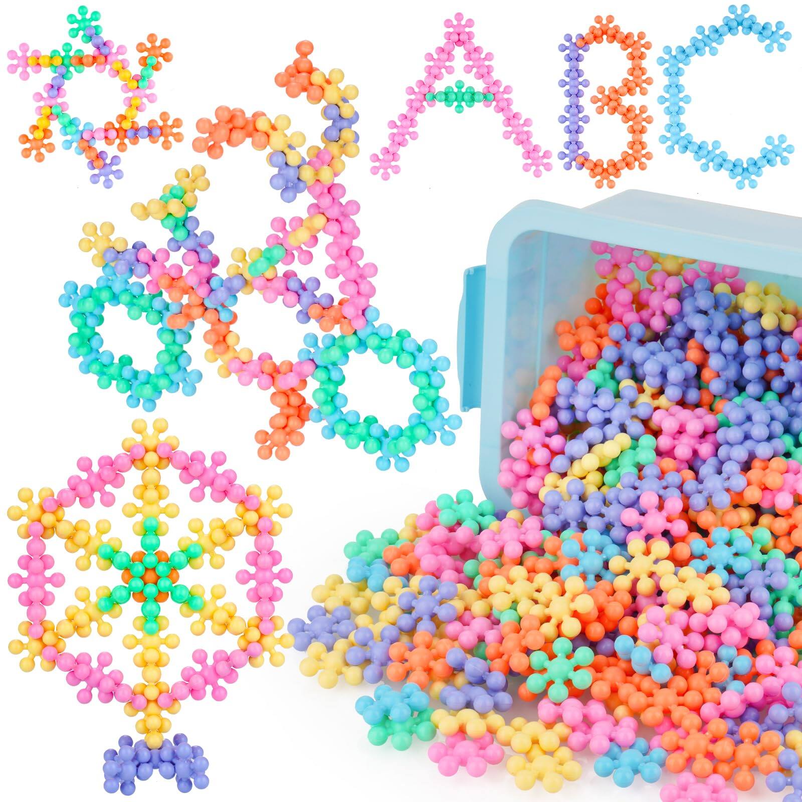 EZTW1 Snowflake Interlocking Building Block Educational 300pcs For 3 ...