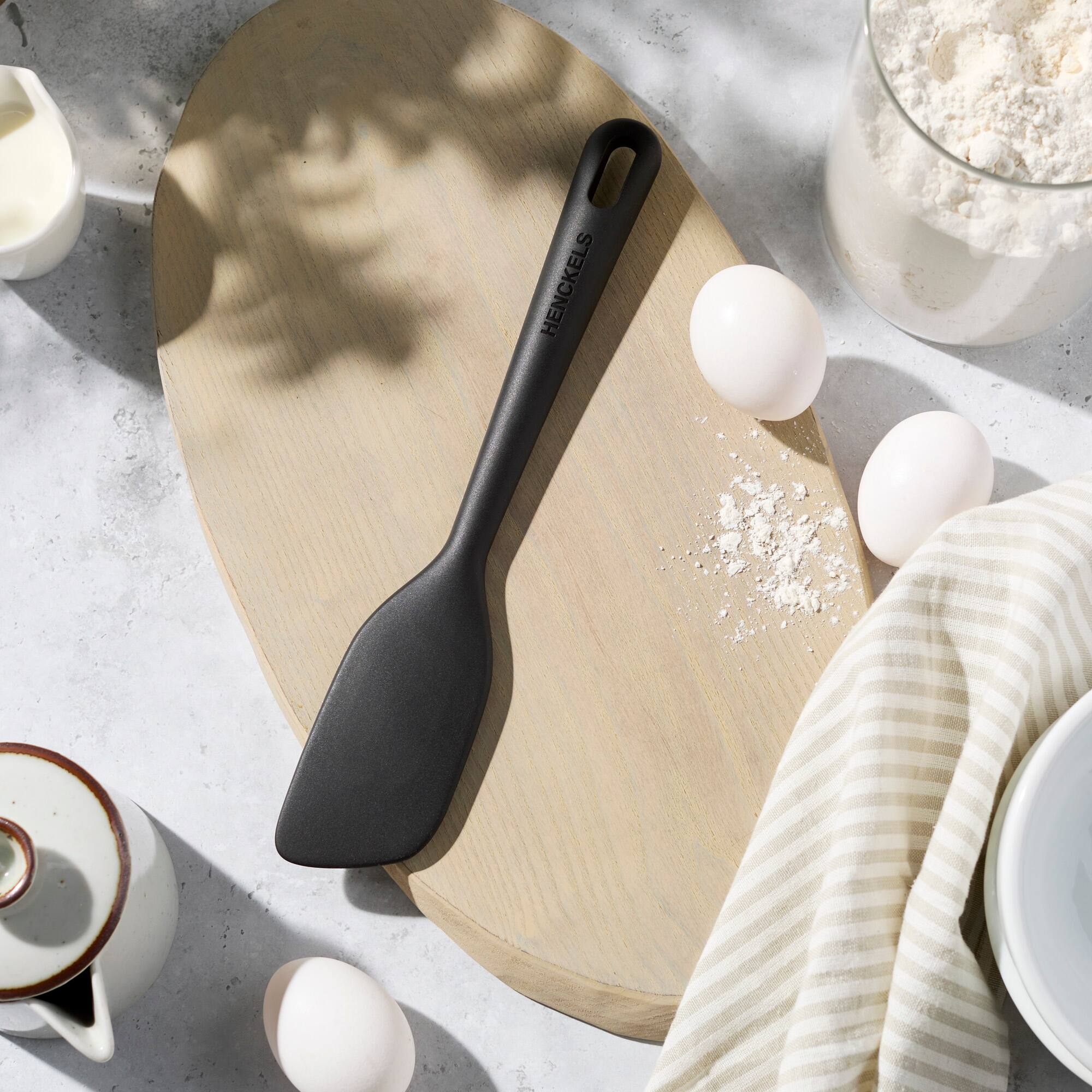 Alt View 1. Henckels - Henckels Silicone Onyx Cooking Utensil, Large Spatula - Black.