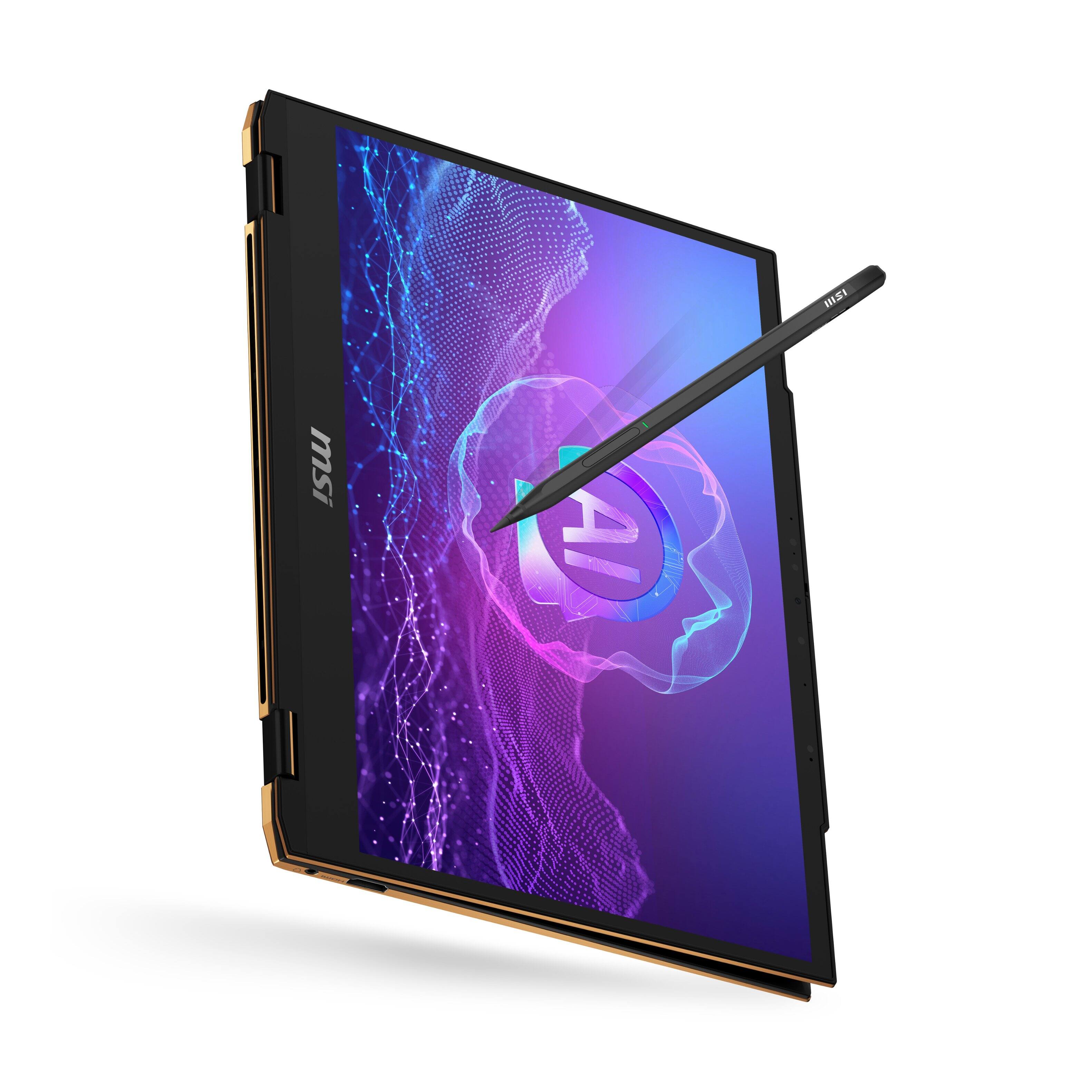 Alt View 13. MSI - Summit A16+ - Copilot+ PC - 16" QHD+ 2-in-1 Touch Laptop -AMD Ryzen AI 9-365 - Radeon Graphics with 32GB Memory-1TB SSD - Ink Black.