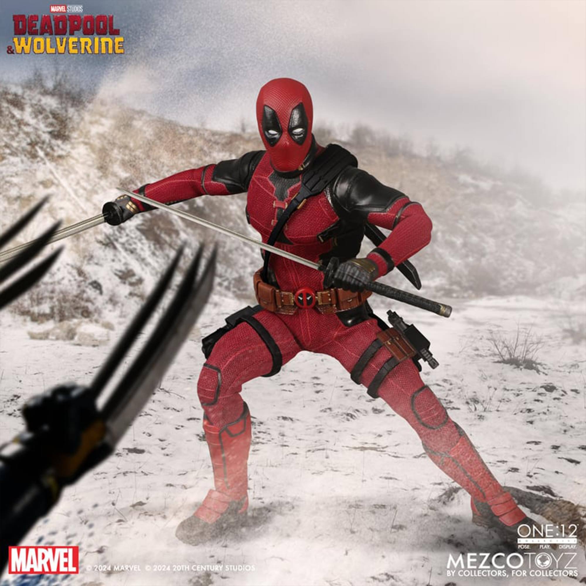 Marvel Studios  
Deadpool & Wolverine  
© 2024 Marvel © 2024 20th Century Studios  
One:12  
Pose Play Display  
MezcoToyz  
By Collectors, For Collectors