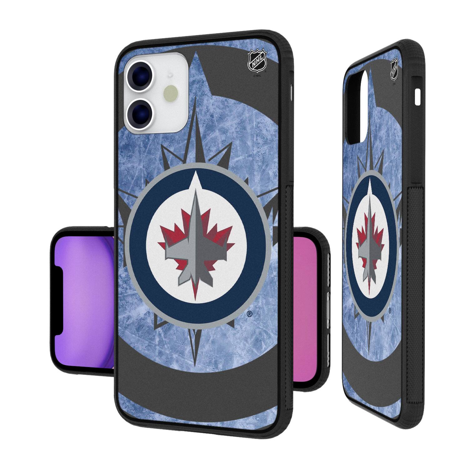 Alt View 1. Keyscaper - Winnipeg Jets iPhone Tilt Bump Ice Case - 13 Pro Max - Multicolor.