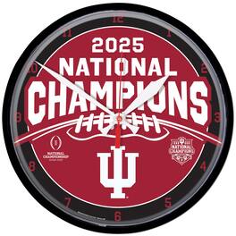 WinCraft - Indiana Hoosiers College Football Playoff 2025 National Champions 12.75" Round Wall Clock - Multicolor