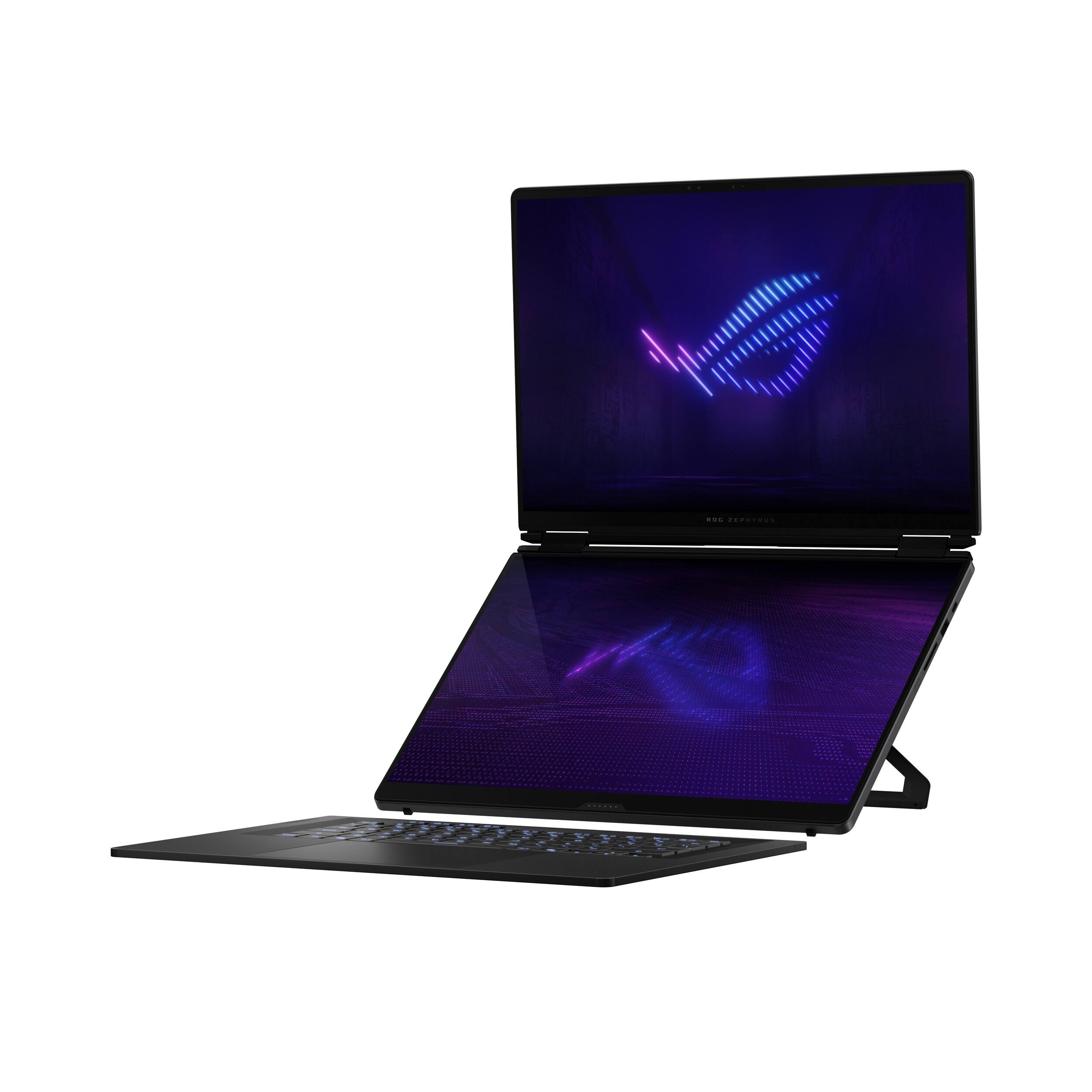Alt View 13. ASUS - ROG Zephyrus Duo Dual 16" OLED 120Hz Touch Gaming Laptop - Intel Core Ultra 9 - NVIDIA RTX 5090 - 32GB RAM - 1TB SSD - Stellar Grey.