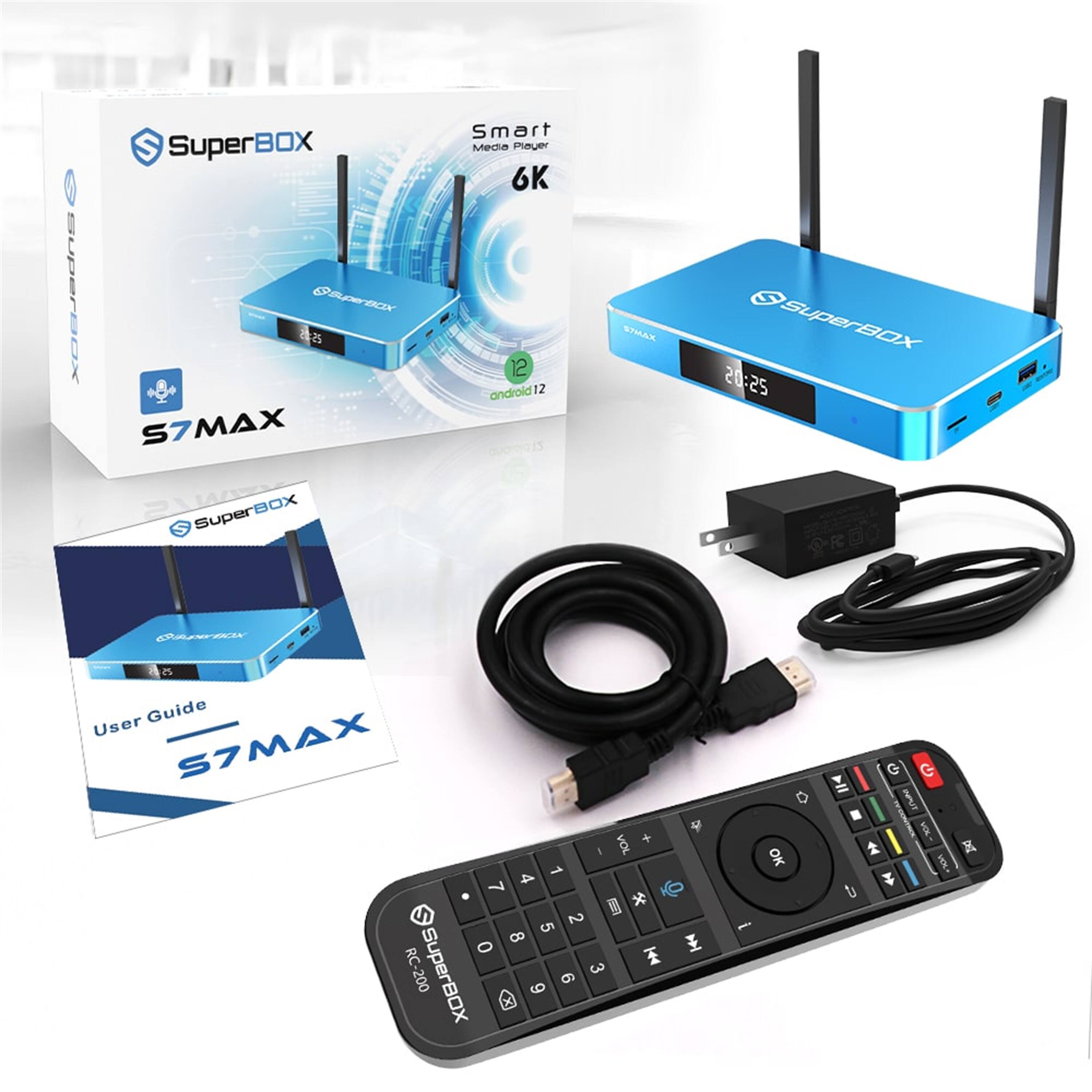 SuperBOX S7MAX  
Smart Media Player 6K  
Android 12  
SuperBox 20:25  
User Guide  
RC-200  
SuperBOX