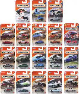 Mattel - Matchbox 1:64 Basic Car Collection 24-Piece D Assortment - COLLECTIBLES - Multicolor