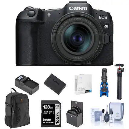 Canon EOS RF24-50mm LENS F4.5-6.3 IS R8 CANON STM
58mm
GAST Canon PACK LB-617
PRO OPTIC Contain Class LCD SCREEN PROTECTOR Cance SOS
250 128GB GB MB/s SD V60 U XC II X Lexar PROFESSIONAL 1667x
MPX : OFIC
SOFT
MEXIC
Follow
PROOPTC