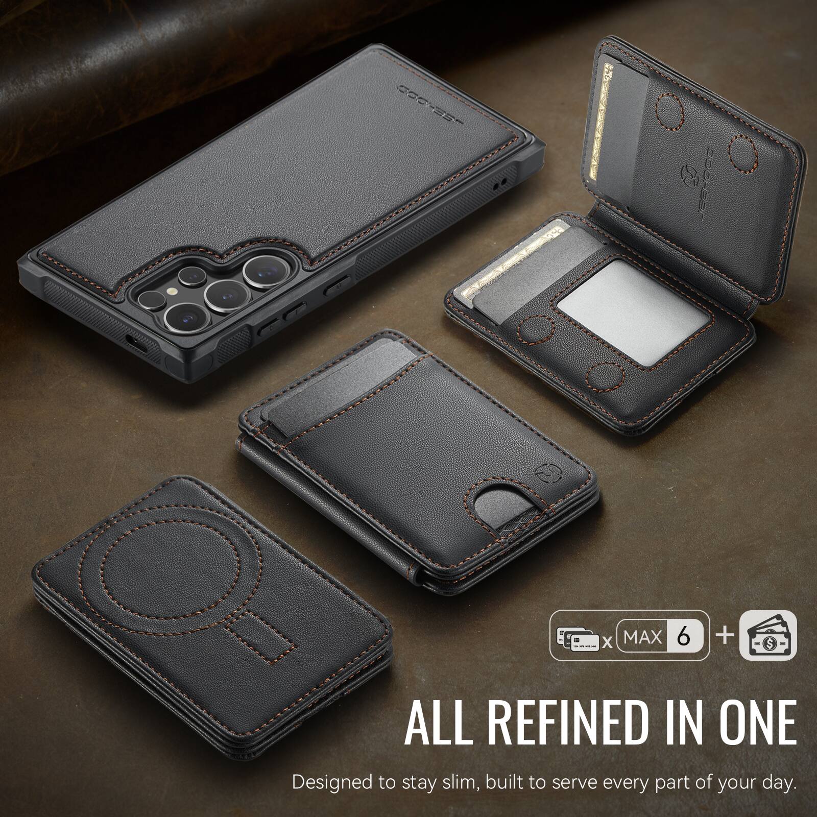 500-35 500 Tom d00Sar 3 X MAX 6 + $ ALL REFINED IN ONE  
Designed to stay slim, built to serve every part of your day.