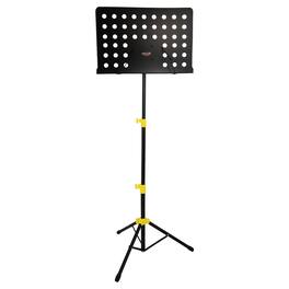 5 CORE - Music Stand Adjustable Desktop Book Stands w Mic Holder Portable Sheet Holder Metal Bookstand - Yellow
