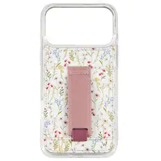 Front. Walli Cases - Wildflower Phone Case with Wallet and Finger Strap for iPhone 17 Pro Max - Wildflower.