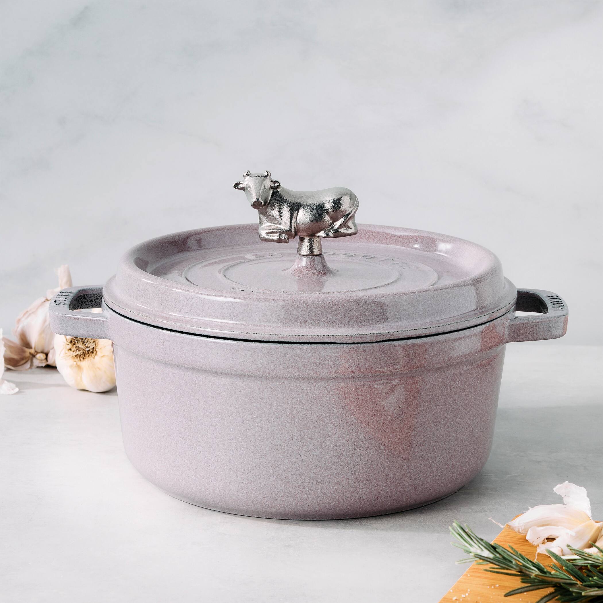 Alt View 2. Staub - STAUB Animal Knob - Cow - Stainless Steel.