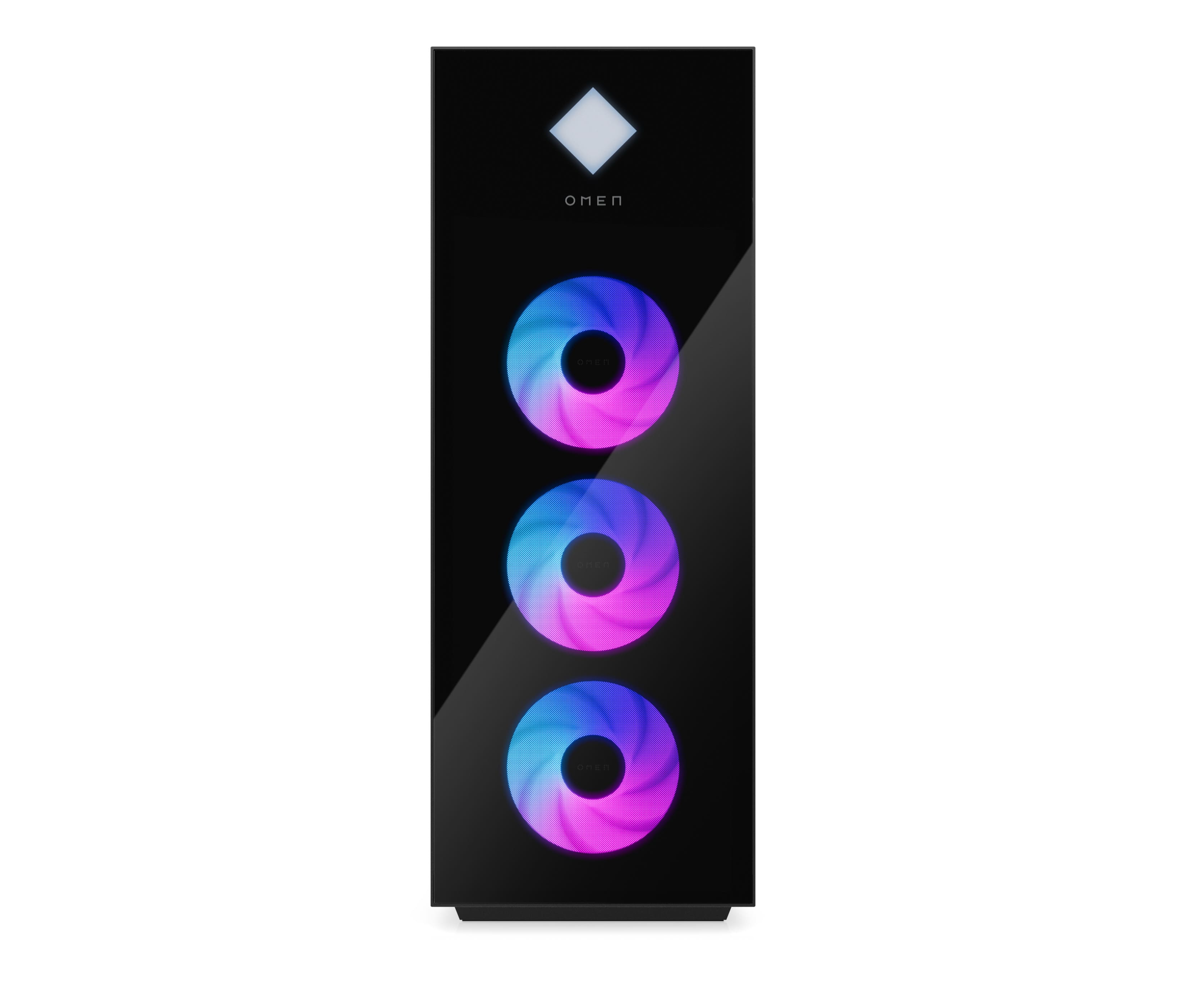 Angle. HP - OMEN 45L Gaming Desktop GT22-3080 - Intel Core Ultra 7 265K - 32GB DDR5 Memory - NVIDIA GeForce RTX 5080 - 2 TB SSD - Black.