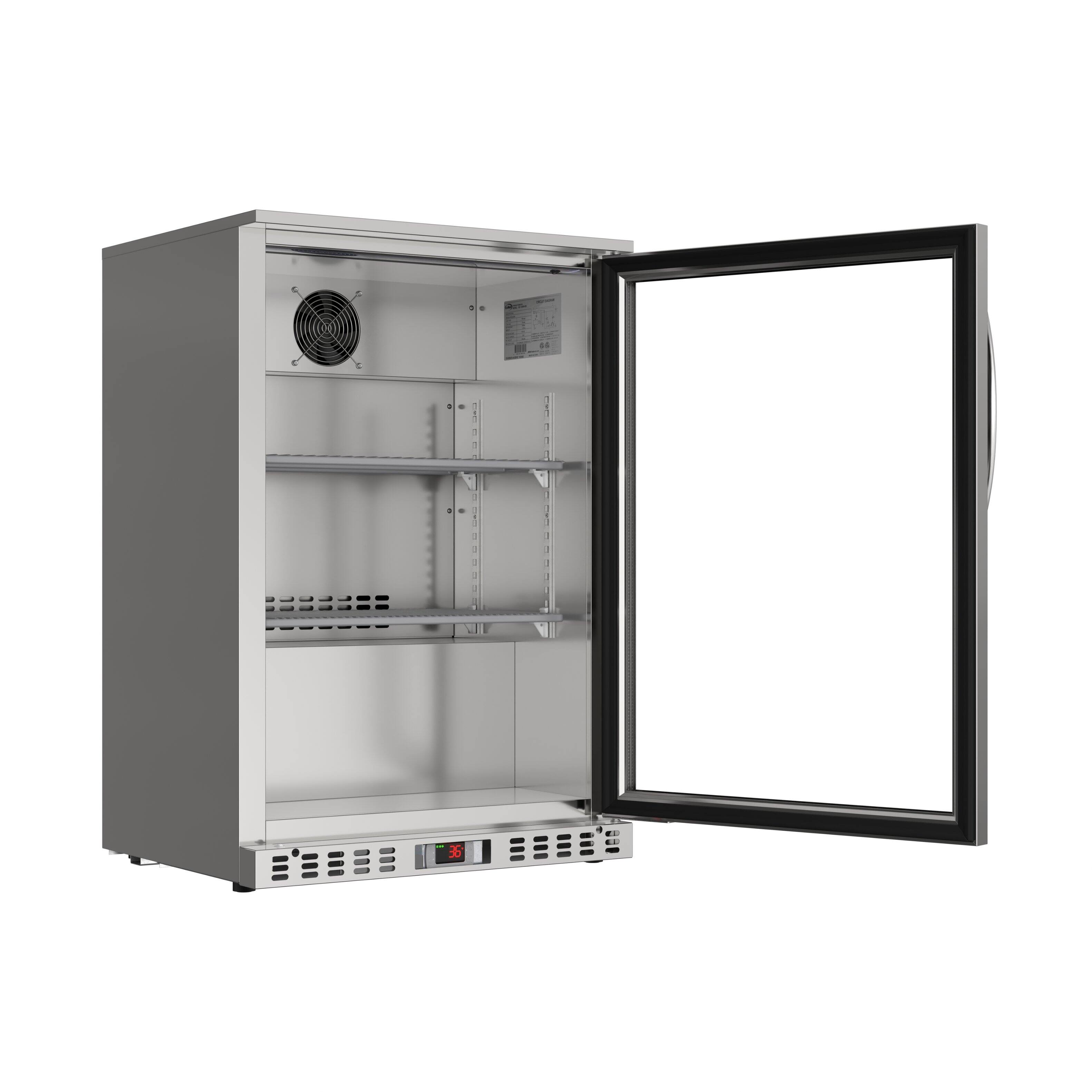 Alt View 4. Koolmore - 24 in. One-Door Back Bar Refrigerator - 4.1 Cu Ft. BC-1DSW-SS - Stainless-Steel.