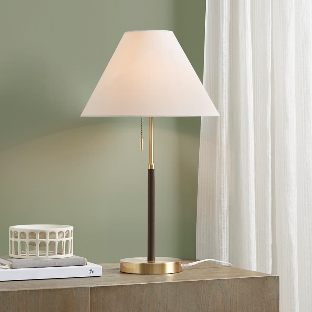 Left. Luckbyte - Two Tone Pull-chain Table Lamp.