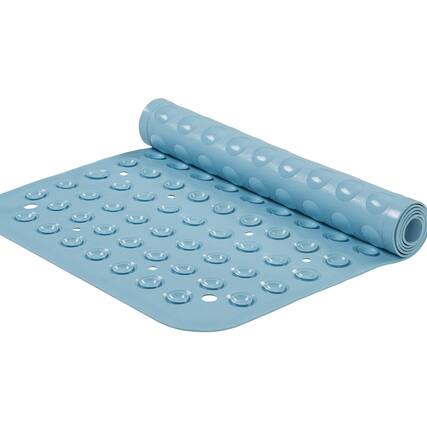 Front. Paradigms Interiors - Bathtub Mat Non Slip Bath For Tub Silicone Soft Shower Mats Suction Cups Anti Matt Family Use Machine Washable - - 16x40"blue-40" x 16" (Rectangular).
