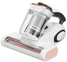 Front. JIGOO - Bed Vacuum Cleaner with Dust Sensor, 13Kpa Suction 500W Mattress Vac with UV Light & Ultrasonic for Dust & Pet Hair - White.