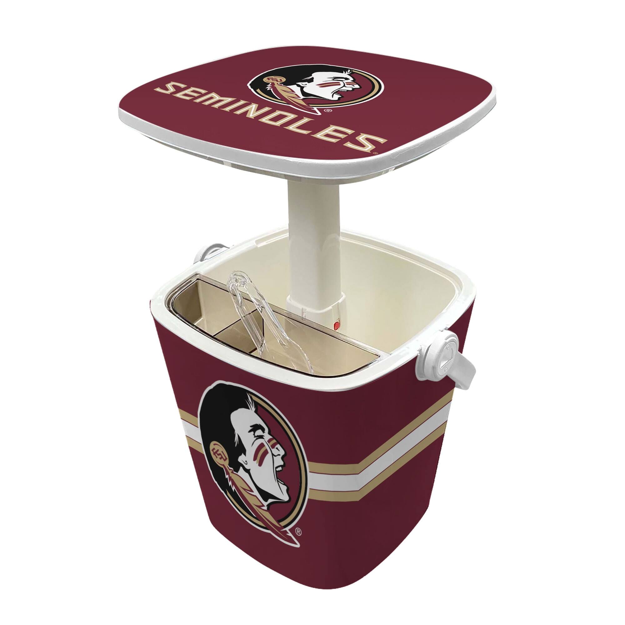 Alt View 1. Indigo Falls - Florida State Seminoles 16-Quart Mini Cool Bar Cooler - White.