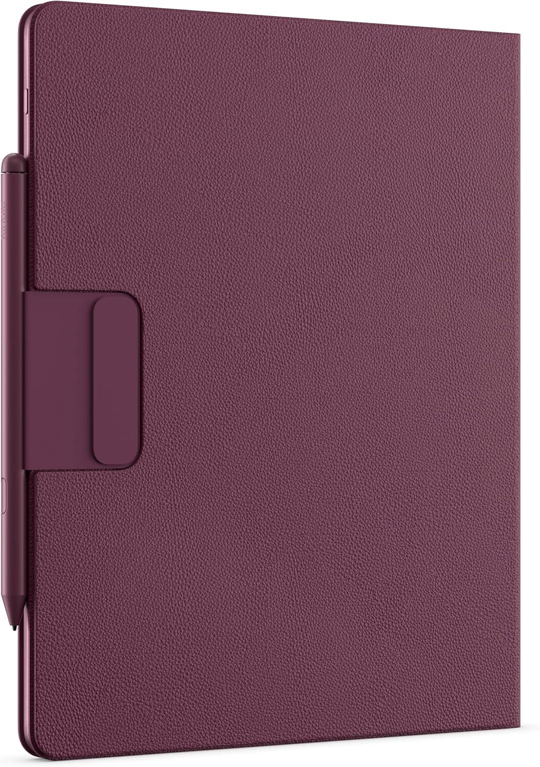 Back. Amazon - Amazon Kindle Scribe Executive Folio Cover with Magnetic Attach, Sleek Protective Case - Premium Leather - Fig.