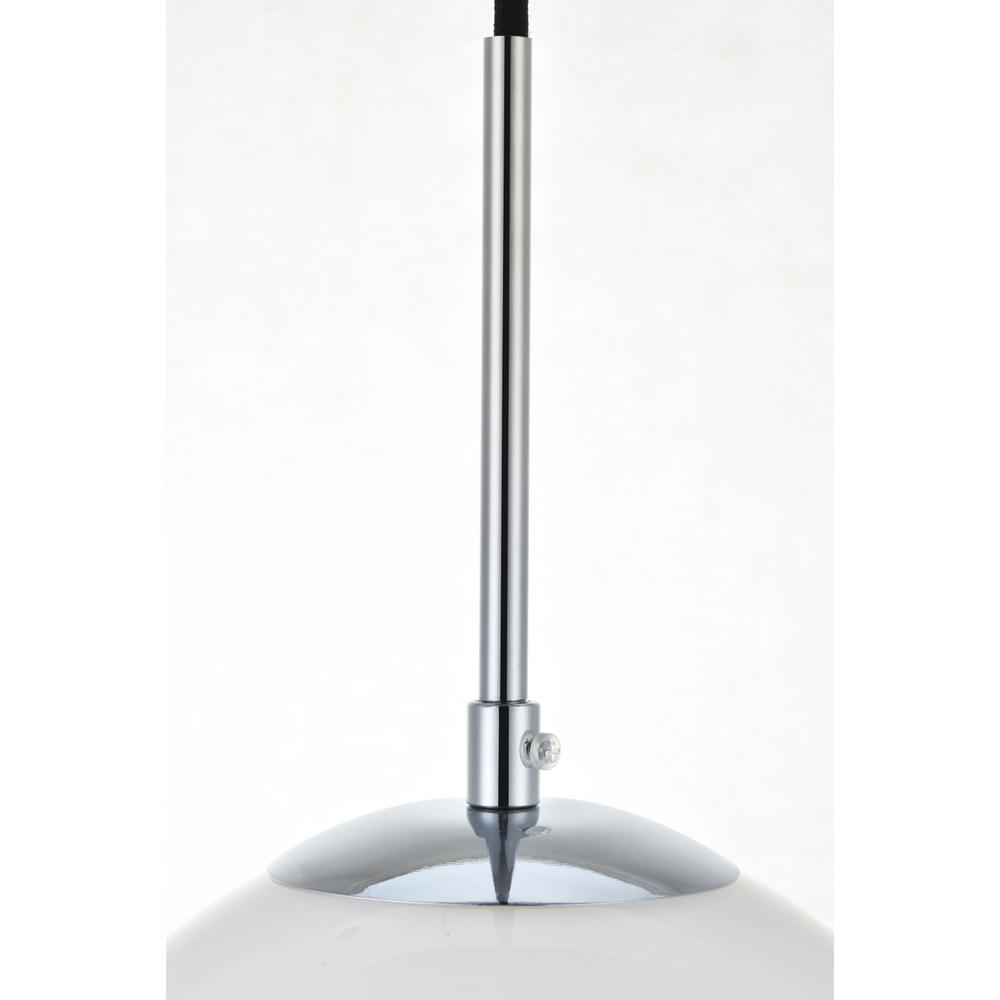 Back. Living District - Baxter 1 Light Chrome Pendant With Frosted White Glass - Chrome And Frosted White.