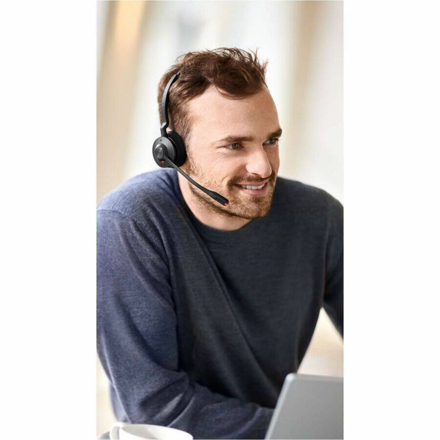 Alt View 1. Jabra - Jabra Engage 55 SE Headset - Microsoft Teams Certification - Mono - On-ear - Monaural - Black - Black.