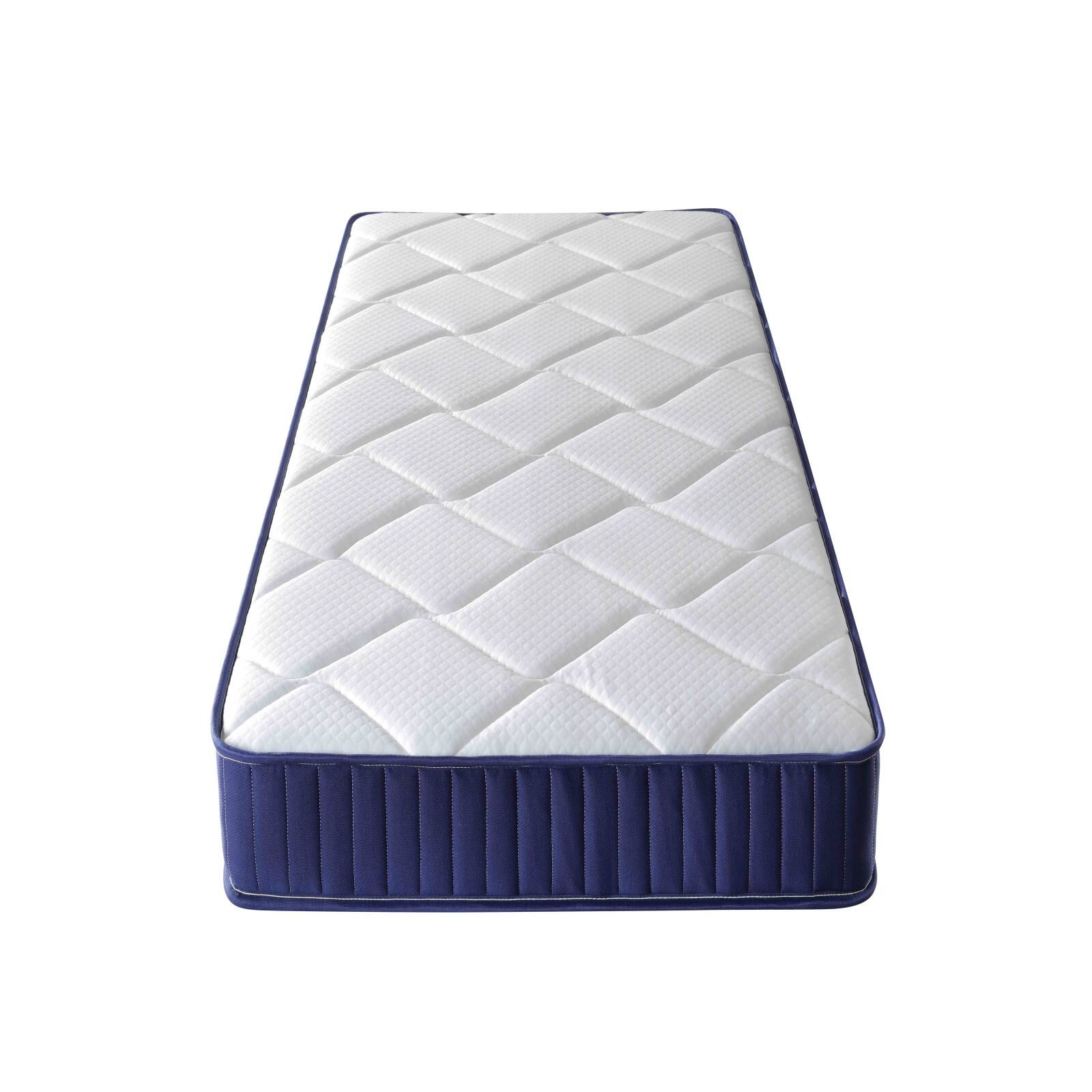 Alt View 4. Glintex - 6 Inch Twin Mattress, Foam and Spring Hybrid Mattress in a Box, Medium Soft, Breathable Fabric, CertiPUR-US Certified - White+Blue.