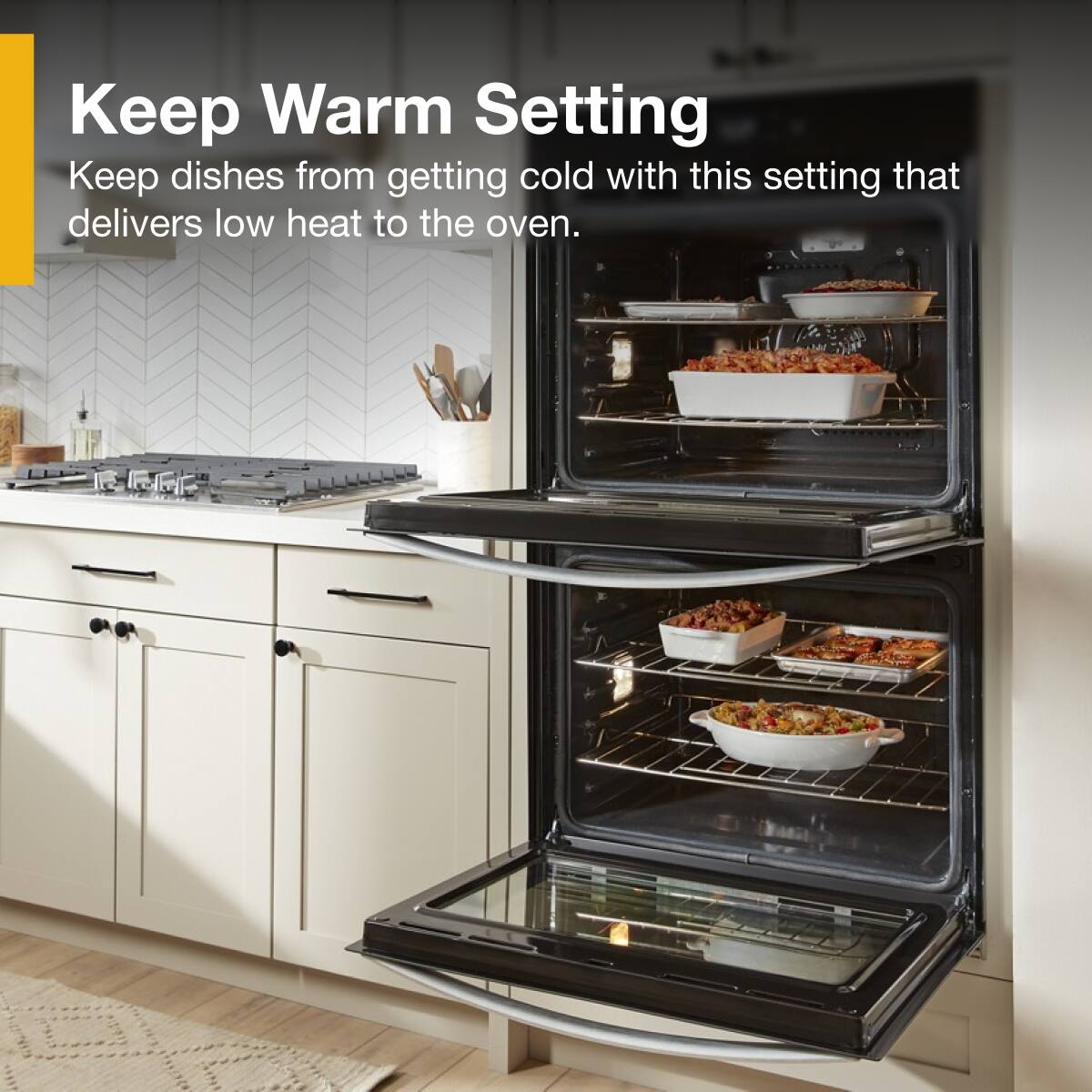 Keep Warm Setting

Keep dishes from getting cold with this setting that delivers low heat to the oven.