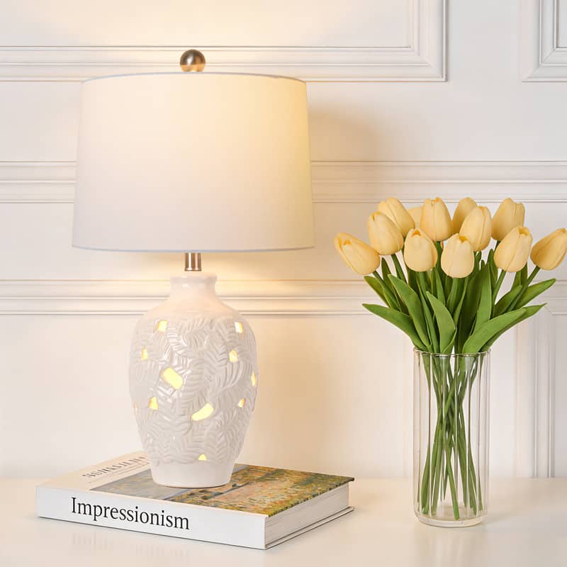 partphoner - Modern Ceramic Table Lamp - White