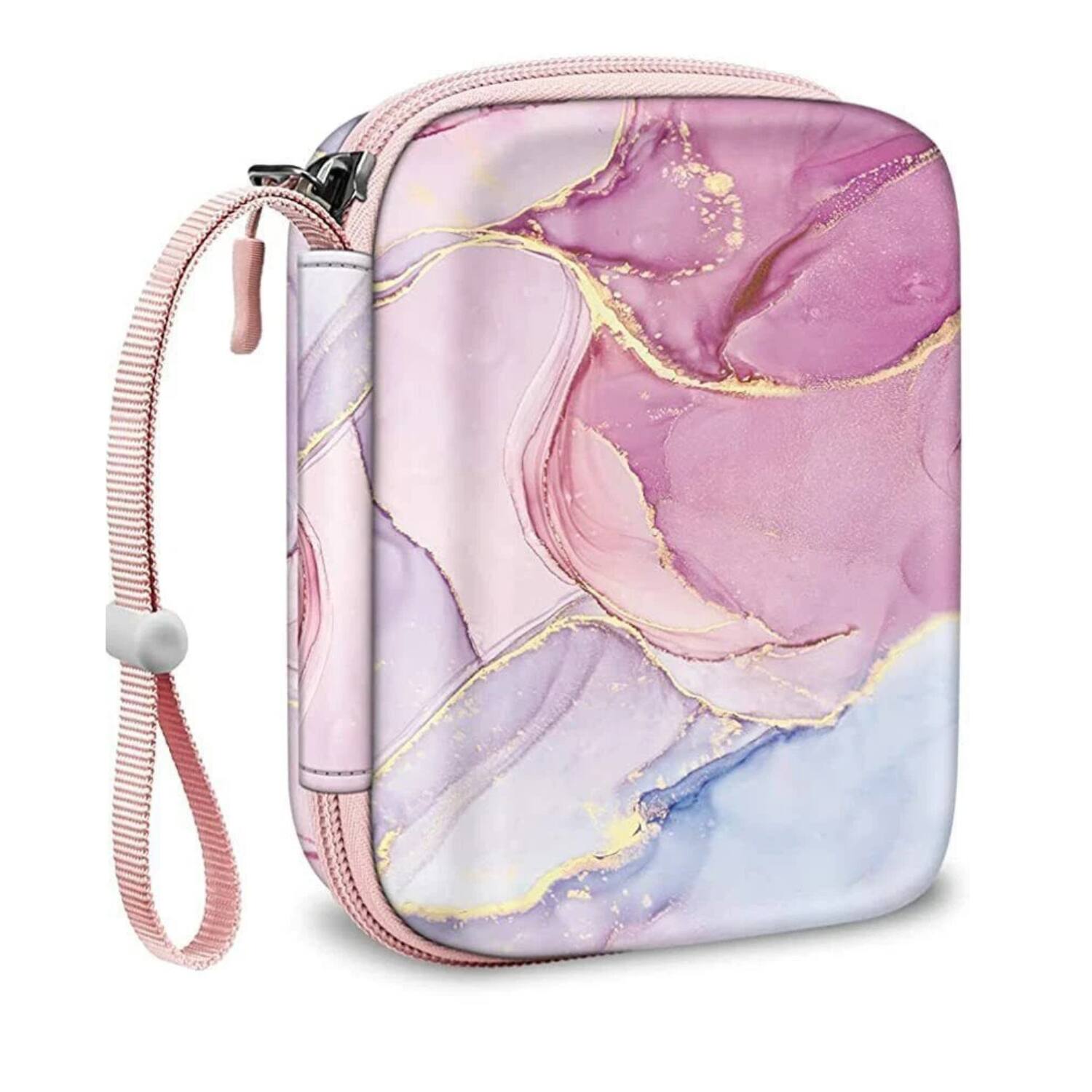 Front. Stock Preferred - Shockproof Carrying Case for Canon Ivy Mini Photo Printer & CLIQ Instant Camera - Glittering Marble.