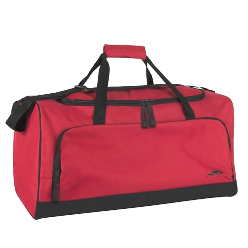 Fabibe - Lightweight Canvas Duffle Bags For Men & Women Traveling The Gym And As Sports Bag/organizer - Red 1