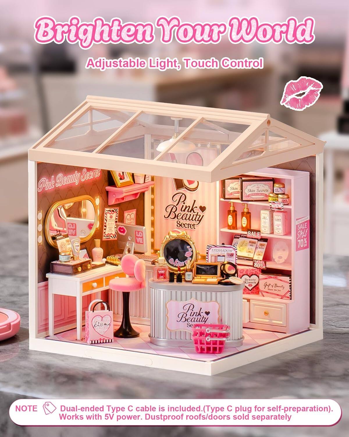 Brighten Your World Adjustable Light, Touch Control

Pink Beauty Secret

EZESHADOW Skin Secrets

SALE 70% 80%

Beauty Kisses

Dual-ended Type C cable is included. (Type C plug for self-preparation). Works with 5V power. Dustproof roofs/doors sold separately