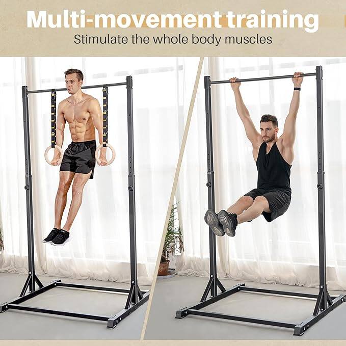 Brick Pull Out Rig Brick Attic Pull Up Station, 330LBS Portable Power Tower Pullup Bar ...