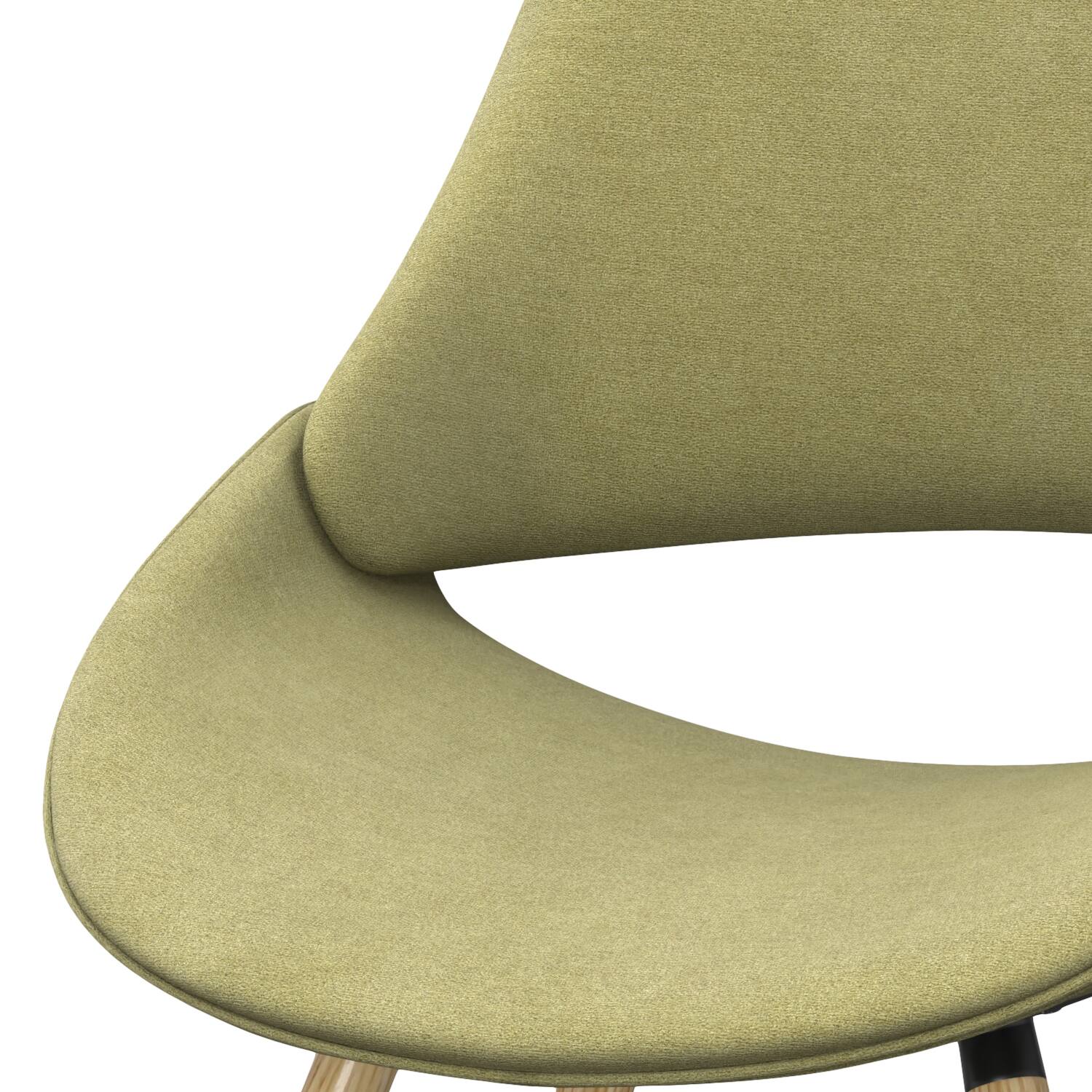 Alt View 6. Simpli Home - Malden Bentwood Dining Chair with Light Wood in Acid Green Woven Fabric - Acid Green.