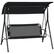 Front. Outsunny - Outsunny 3-Seat Outdoor Patio Swing Chair with Removable Cushion Steel Frame Stand and Adjustable Tilt Canopy for Patio.