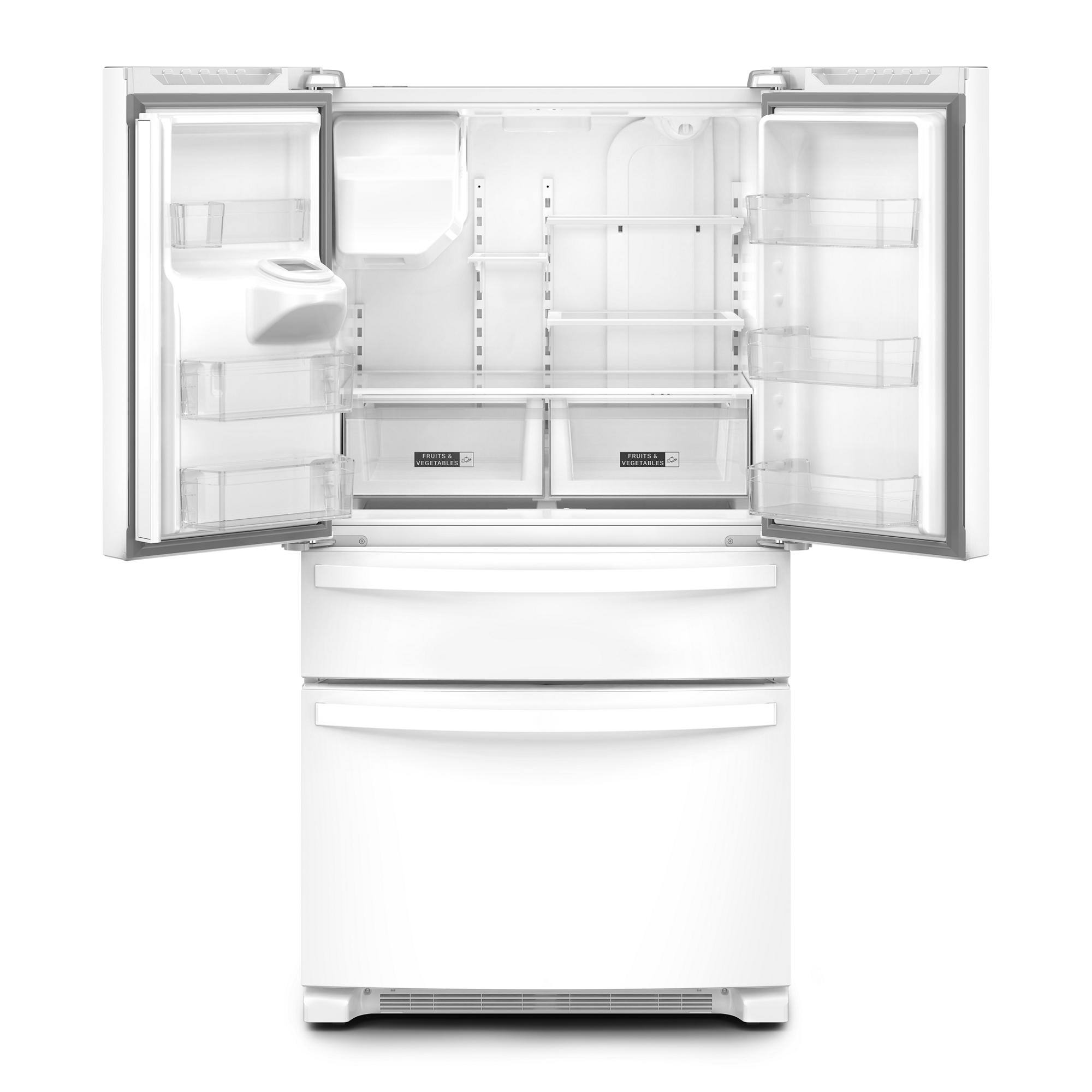 Angle. Whirlpool - 24.5 Cu. Ft. French Door Refrigerator with Two-Tier Freezer Storage - White.