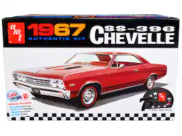 Skill 2 Model Kit 1967 Chevrolet Chevelle SS 396 "AMT Celebrating 75 Years" 1/25 Scale Model by AMT - Red And Silver