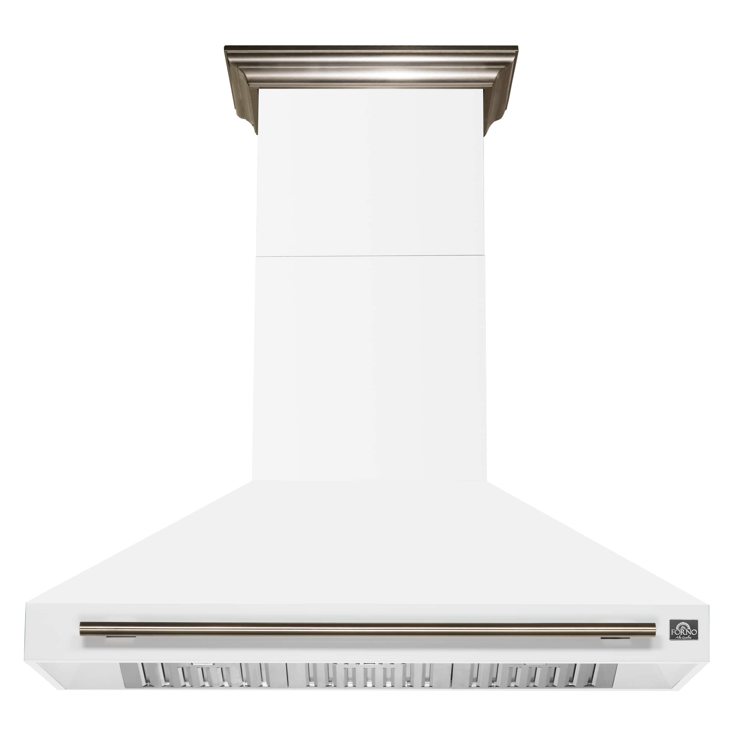 Forno Appliances - 48 inches - Externally Vented & Recirculating - Wall Range Hood - White - Front_Zoom