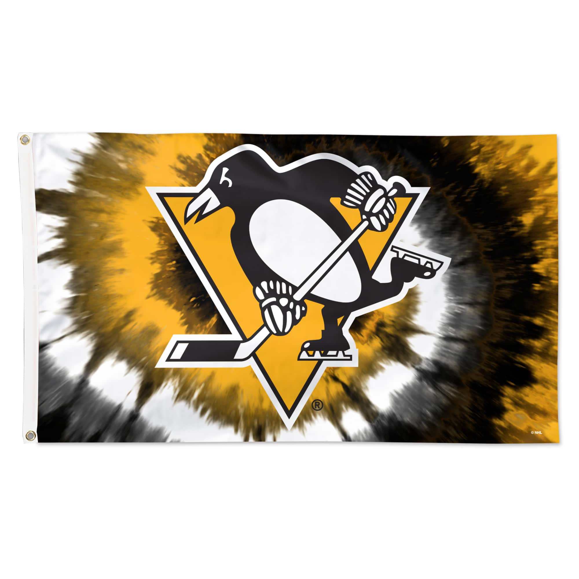 WinCraft - Pittsburgh Penguins 3' x 5' Tie-Dye Deluxe Single-Sided Flag - Multicolor