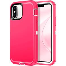 Front. Entronix - Entronix Case Compatible with iPhone X/Xs - Heavy Duty Protection - Pink.