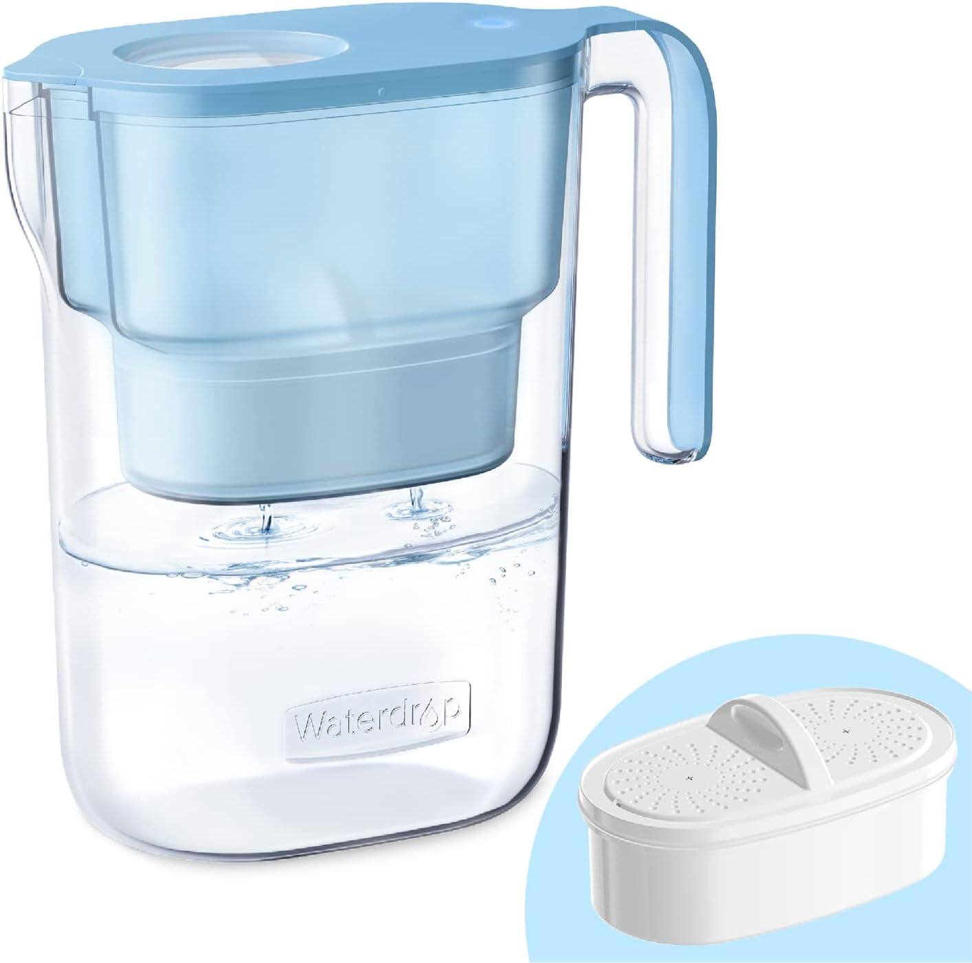 Waterdrop - WD-PT-05B Water Filter Pitcher with 1 Filter - Blue