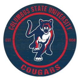 Jardine - Columbus State Cougars 20" Indoor/Outdoor Team Color Circle Sign - Blue