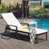 Alt View 5. Costway - 2PCS Patio Rattan Lounge Chair Chaise Recliner Back Adjustable Cushioned Garden - White.