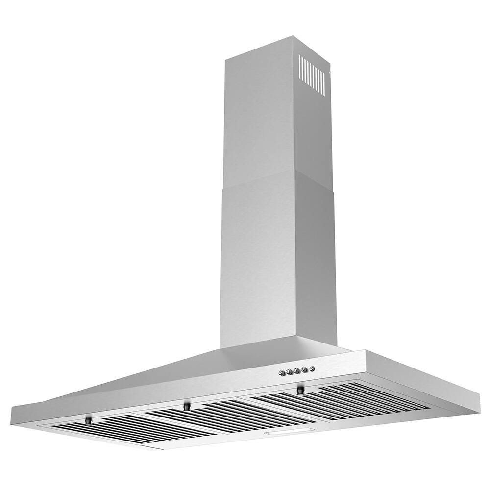 Alt View 1. Streamline - 36 in. Vicolo Ductless Wall Mount 220 CFM Range Hood, Baffle Filters, Push Button Control, LED Light - Brushed Stainless Steel.