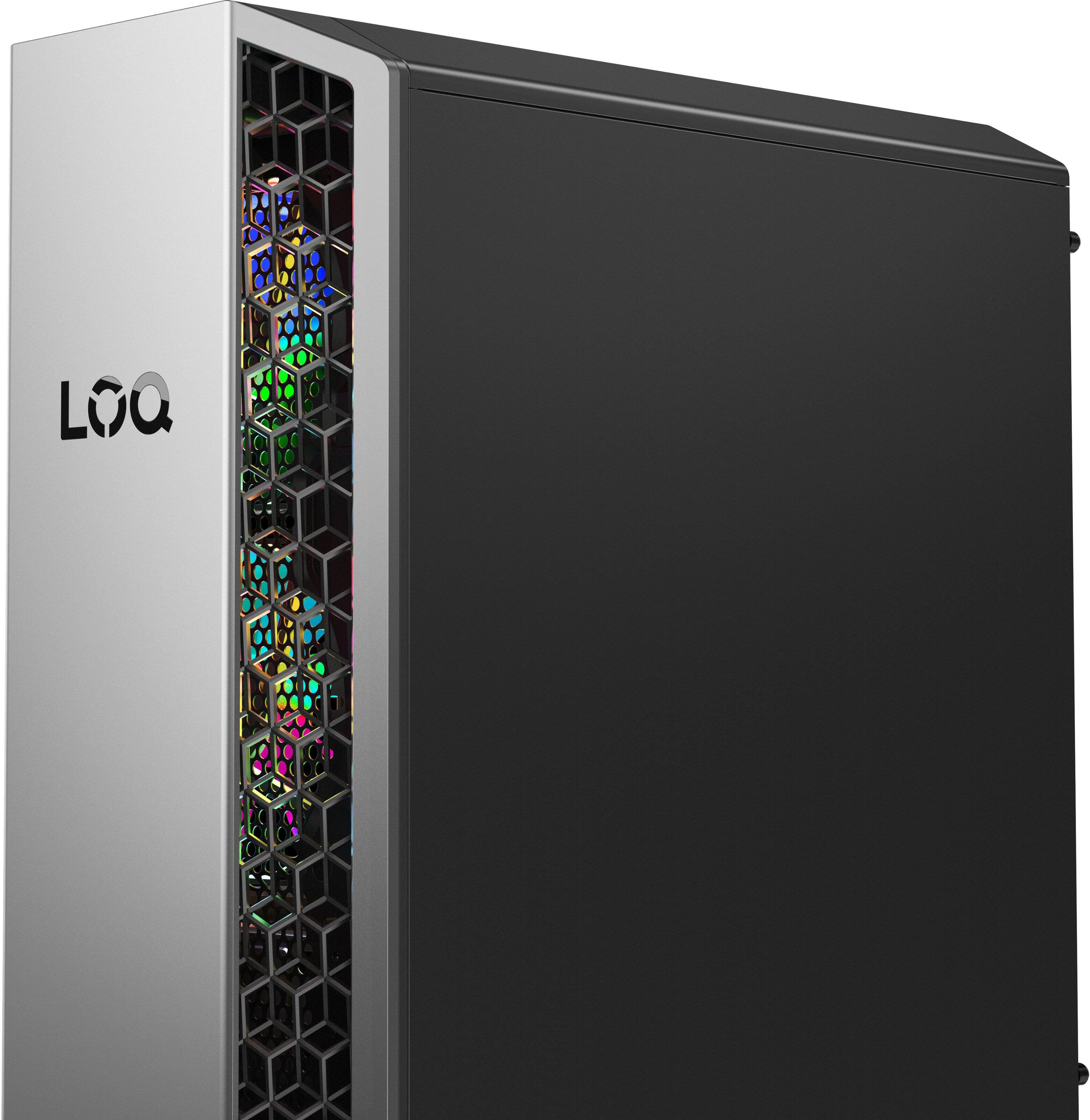 Alt View 13. Lenovo - LOQ Tower Gaming Desktop - AMD Ryzen 7 8745HX - 16GB RAM - NVIDIA GeForce RTX 5060 - 1TB SSD - Luna Grey.