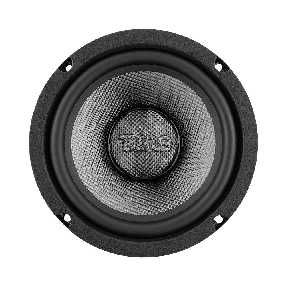 Left. DS18 Audio - PRO-CF 6.5" Neodymium Mid-Bass Loudspeaker, 250W RMS 4-Ohm.