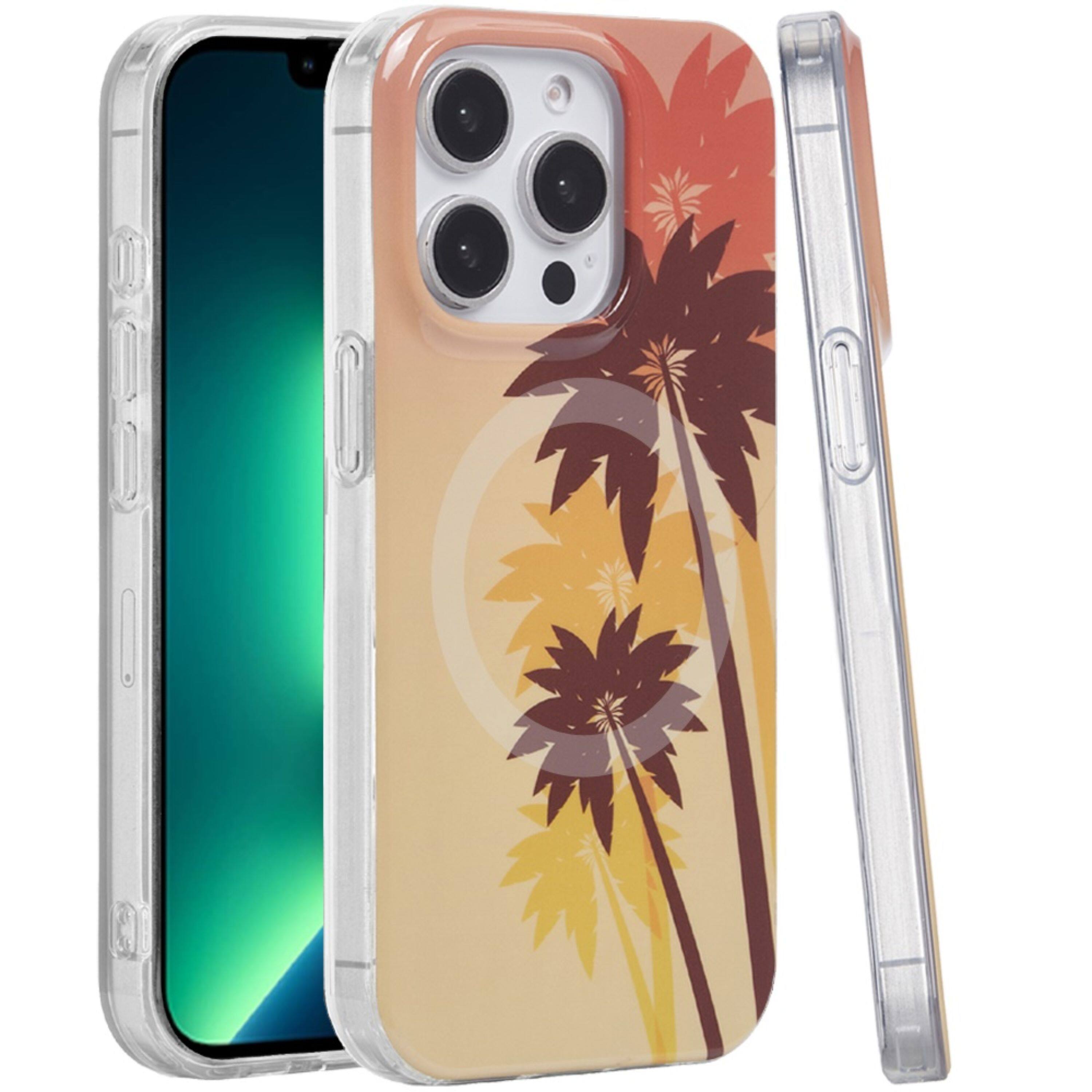 Left. Kitcheniva - Durable Dual-Layer Phone Case For iPhone 13 Pro Max Coconut Palm - Multicolor.