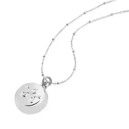 Angle. invisaWear - Smart Jewelry - Personal Safety Device - Necklace - 911 and ADT Features - Silver.
