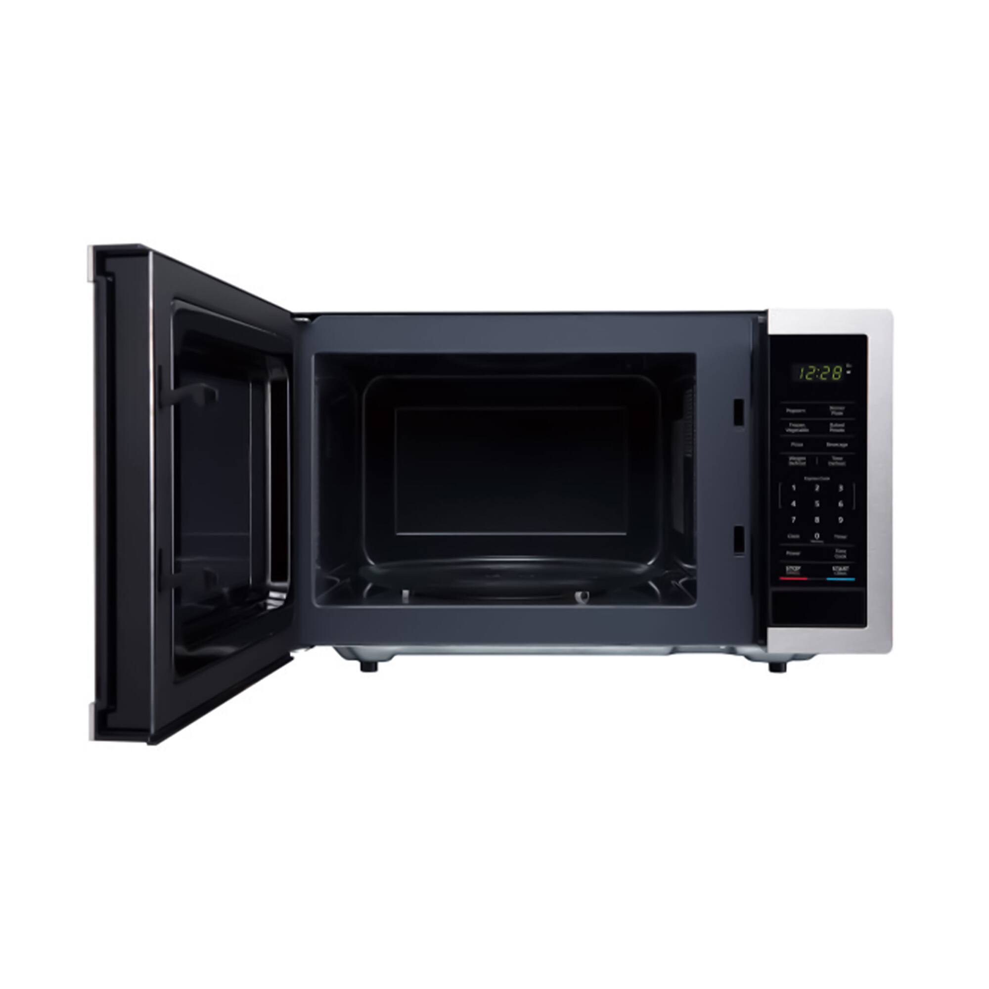 Alt View 5. Magic Chef - Magic Chef MC99MST 0.9-Cu. Ft. 900-Watt Countertop Digital Touch Microwave (Silver) - Silver.